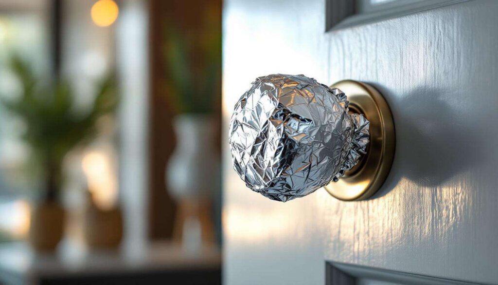 Coraz więcej osób stosuje trik z przyklejaniem folii aluminiowej do klamek drzwi. Oto powód