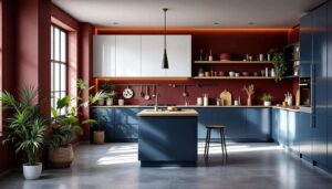 Koniec białych kuchni. W 2026 rządzi bordo, kobalt i czekolada