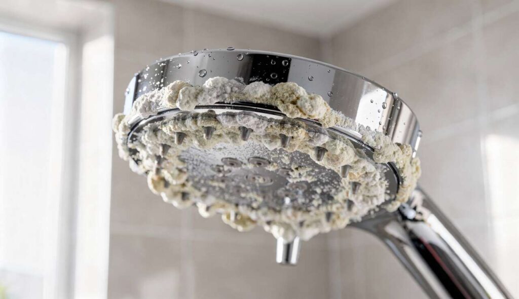 Kamień na słuchawce prysznicowej: jeden składnik z kuchni zamiast drogich odkamieniczy