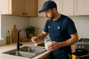 Kuchenny proszek zamiast kreta: hydraulicy potwierdzają skuteczność przy lekkich zatorach