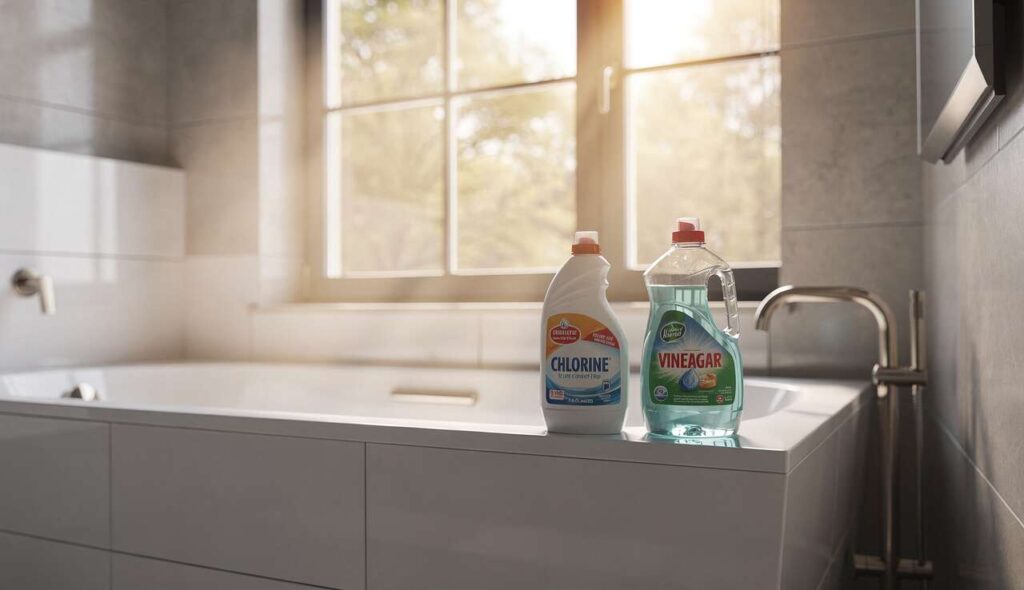 GIS ostrzega: mieszanie chloru z octem w łazience tworzy toksyczne opary