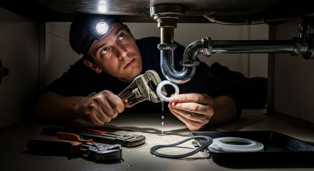 Syfon pod zlewem cieknie: wymiana uszczelki krok po kroku bez wzywania hydraulika