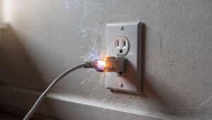 Gniazdko elektryczne iskrzy przy wtyczce — dlaczego elektrycy każą je wymienić natychmiast