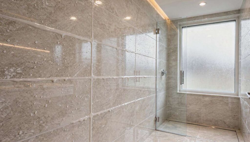 Fuga epoksydowa w prysznicu: glazurnik tłumaczy, dlaczego kosztuje więcej, ale oszczędza tysiące