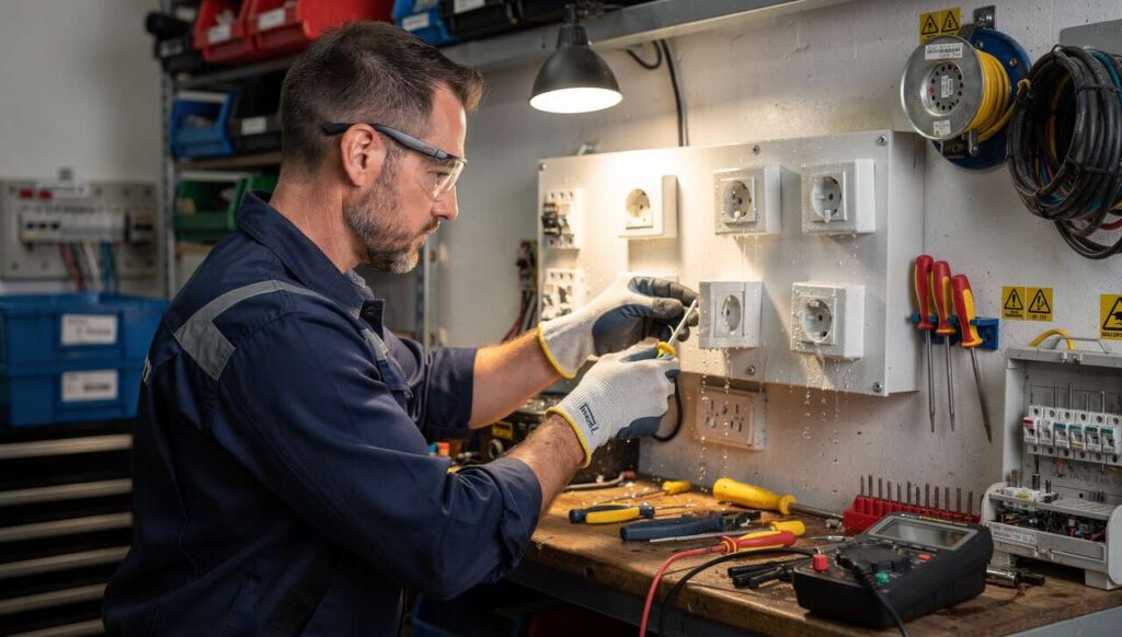 Montaż kontaktów elektrycznych na mokro: dlaczego elektrycy nazywają to najczęstszym błędem DIY